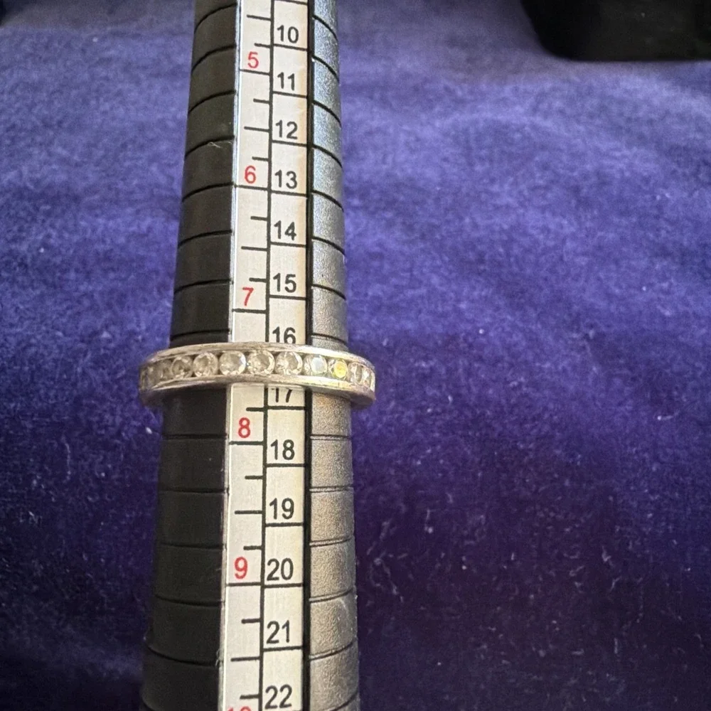 NVC Sterling Silver 925 CZ Infiniti Band Ring Size 7.5